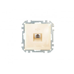Розетка 1-ая телефонная (скрытая) слоновая кость, Стиль, Bylectrica