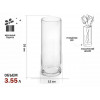 Ваза для цветов, стеклянная, 35х12 см., серия Crystal,  PERFECTO LINEA