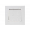 Выключатель 3-клав. (скрытый, винт. зажим) белый, RITA, MUTLUSAN