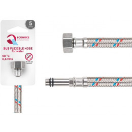 Подводка гибкая, SUS, иголка м10 длинная - гайка 1/2" 80 см ECONOCE