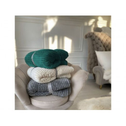 Покрывало флисовое 200x220 см., белое, серия Sleep mood, PERFECTO LINEA