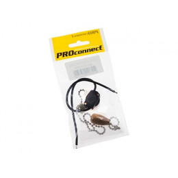 Выключатель для настенного светильника c проводом и деревянным наконечником «Silver» PROconnect