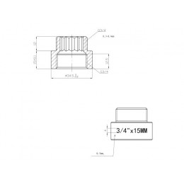 Удлинитель 3/4" вн.-нар. х 15 мм, AV Engineering (инд. упак.)