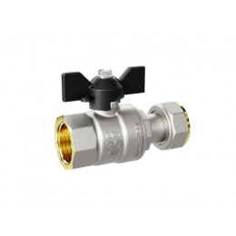 Кран шаровый с накидной гайкой 3/4" вн.-вн. бабочка, LD