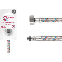 Подводка гибкая, SUS, иголка м10 короткая - гайка 1/2" 50 см ECONOCE