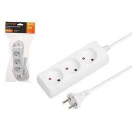 Удлинитель 5м (3 роз., 2,2кВт, б/з, ПВС 2х0,75) Юпитер