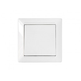 Выключатель 1 клав. проходной (скрытый, 10А) белый Стиль, Bylectrica