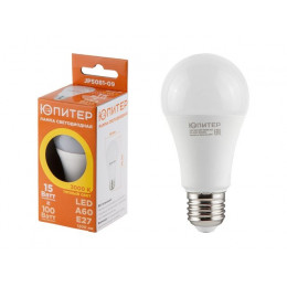 Лампа светодиодная A60 СТАНДАРТ 15 Вт 170-240В E27 3000К ЮПИТЕР