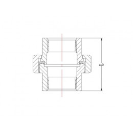 Американка под конус 1 1/2" вн.-вн. чугун оцинк., AV Engineering