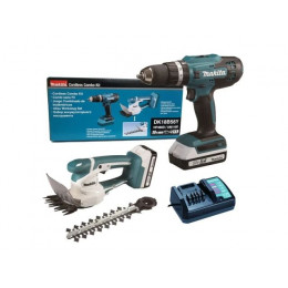 Аккум. дрель-шуруповерт MAKITA LXT HP488D + аккум. кусторез UM110D