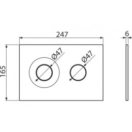 Кнопка управления для скрытых систем инсталляции, Dot.Dot. (белый-мат/хром-мат), Alca