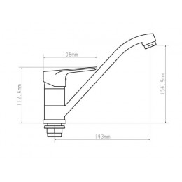 Смеситель для кухни D35-A, серия 290 белый, ECONOCE