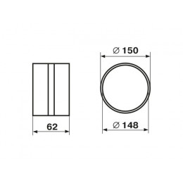 Муфта воздуховода 313 жестких систем d=150мм ZERNBERG