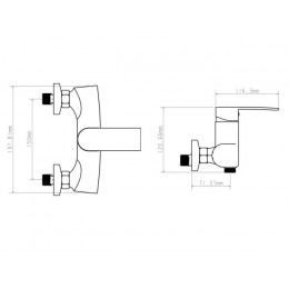 Смеситель для душа D35-A, серия 270, ECONOCE