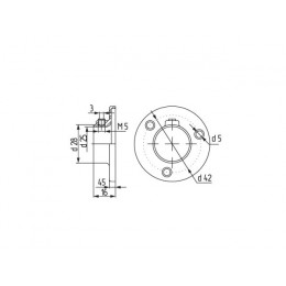 Крепление (розетка) трубы d25 мм, хром (2 шт в зип-локе) STARFIX
