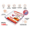 Форма из жаропрочного стекла, 1.5 л, прямоугольная, 240х200х50 мм, PERFECTO LINEA