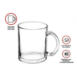 Кружка стеклянная, 330 мл, серия Космик (Cosmic), PERFECTO LINEA