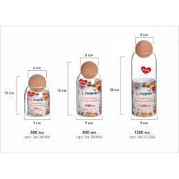 Банка для сыпучих продуктов стеклянная 1200 мл, серия Handy, PERFECTO LINEA