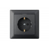 Розетка 1-ая (скрытая, с/з, з/ш) графит, Стиль, Bylectrica