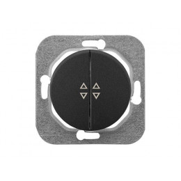 Выключатель 2 клав. проходной (cкрытый, 10А) графит, Прованс, Bylectrica