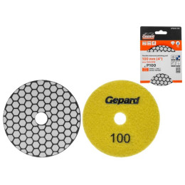 Алмазный гибкий шлифкруг "Черепашка" 100мм P100 сух. GEPARD (GP5023-100)