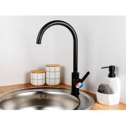 Смеситель для кухни (Lt) D35, серия Lotus черный, a-five