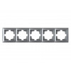 Рамка 5-местная серебро, Стиль, Bylectrica