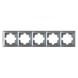 Рамка 5-местная серебро, Стиль, Bylectrica
