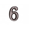 Цифра дверная АЛЛЮР БОЛЬШАЯ пластик "6" хром