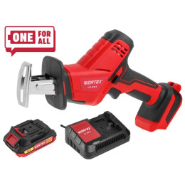 Аккум. сабельная пила WORTEX CSR 1018 E в чем. ALL1 XLT SET 18В, 1 акк., 2 Ач, дер. 100 мм