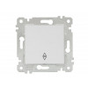 Выключатель проходной 1-клав. (скрытый, без рамки, винт. зажим) белый, RITA, MUTLUSAN