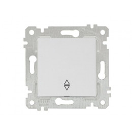 Выключатель проходной 1-клав. (скрытый, без рамки, винт. зажим) белый, RITA, MUTLUSAN