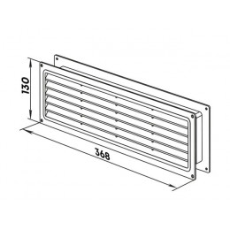 Решетка вентиляционная Long 35/2 w/n ZERNBERG