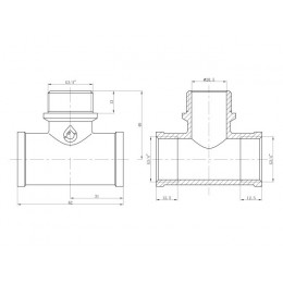Тройник 3/4" вн.-нар.-вн., AV Engineering (инд. упак.)
