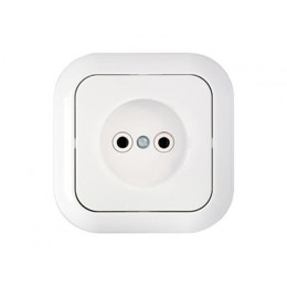 Розетка 1-ая (скрытая, б/з) белая, Гармония, BYLECTRICA