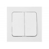Выключатель 2 клав. проходной (скрытый, 10А) белый, Astrum, BYLECTRICA