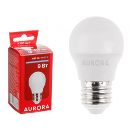 Лампа светодиодная G45 ШАР 9Вт 230В E27 6000K AURORA