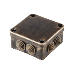 Коробка распаечная ОП 95х95х45мм, бронза, 7 мембр. вх. IP44 ЮПИТЕР