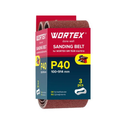 Шлифлента 100x914 мм P40 бесконечная 3 шт. для станка WORTEX GM 1528
