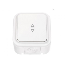 Выключатель 1 клав. (открытый, 10А, брызг. защ.) белый, Пралеска Аква, BYLECTRICA