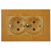 Розетка 2-ая (скрытая,с/з) дуб, RITA, MUTLUSAN
