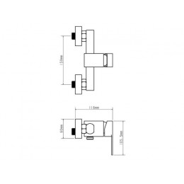 Смеситель для душа D35-A, серия 210 черный ECONOCE