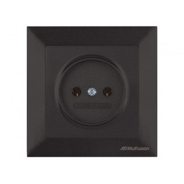 Розетка 1-ая (скрытая, б/з) черная, DARIA, MUTLUSAN