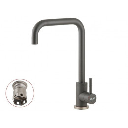 Смеситель для кухни (SUS 304) D35, серия ZAR серый AV Engineering