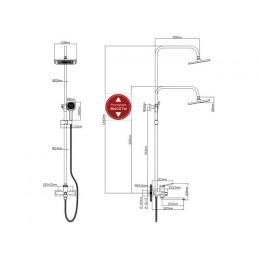 Душевая система D35, серия 750 ECONOCE