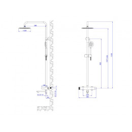 Душевая система (SUS 304) D35, серия BON AV Engineering