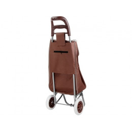 Сумка-тележка хозяйственная на колесах 30 кг, коричневая, полоска, PERFECTO LINEA