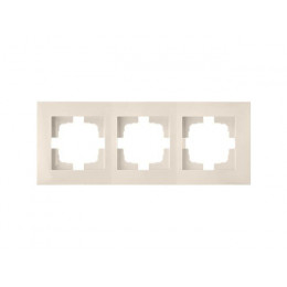 Рамка 3-местная бежевая, Стиль новый, Bylectrica