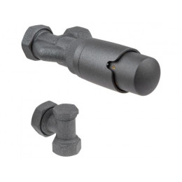 Комплект кранов осевой 1/2" для радиатора Серый, AV Engineering (инд. упак.)