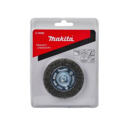 Щетка д/дрели дисковая 75 мм, толщина проволоки 0.3 мм, гофрированная, металл, 6 мм MAKITA